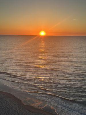 Sunrise taken from the balcony.