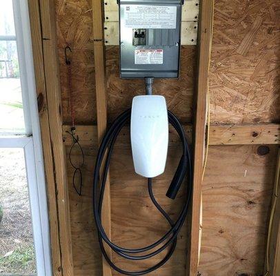 Tesla home charger.