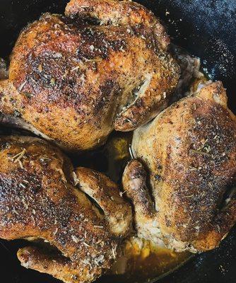 Jerk Baked Cornish-Hens