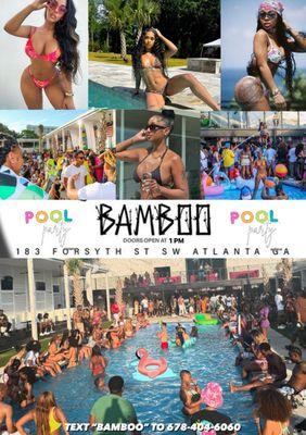 Lit pool party  I booked my VIP Cabana by texting "Pool Party" to 678-404-6060 And also follow @VIPreservations on IG.