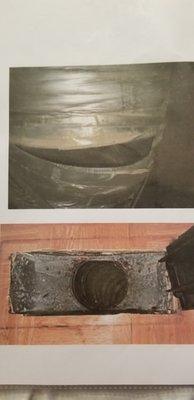 Duct work that has duct tape which turns to dust over time. You guessed it 90% of homes have ducts laying on the ground blowing dust!