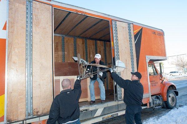 Safe handling of crates and specialty moving of delicate/over-sized items.