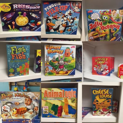 Some of our popular board games. Make way for play.