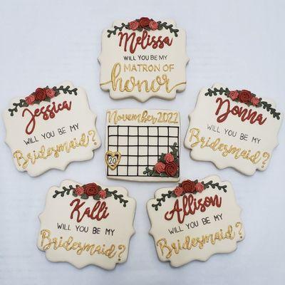 Bridesmaid proposal cookies