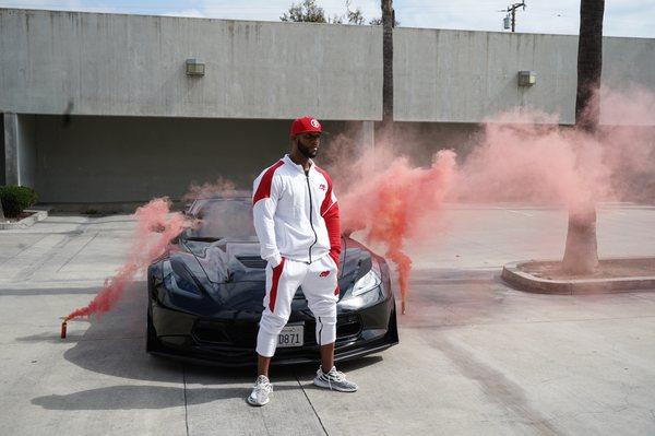 White & Red Comfy Jogging Suit