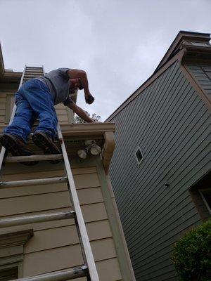 We clean gutters.repair gutters  and do gards