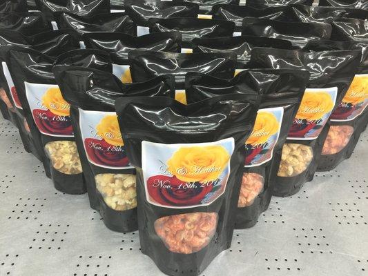 Of Course we can do Wedding Popcorn for you.