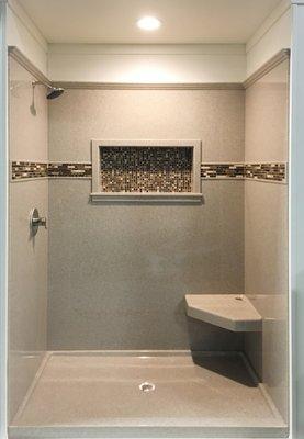 ADA Shower with custom inlay.