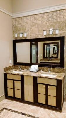 Custom Stained Bathroom Vanity for Golf Club