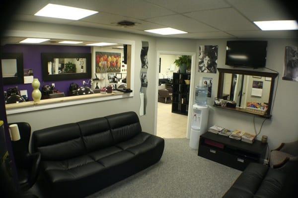 Salon waiting area