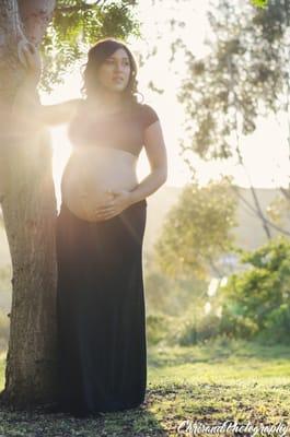 Photography pregnant in park