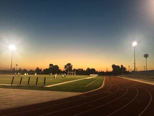 Overfelt track. Great lighting for those late night jogs.