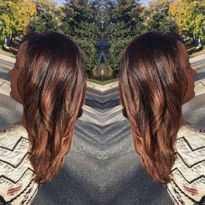 Brunette Balayage. Hair by Sam.