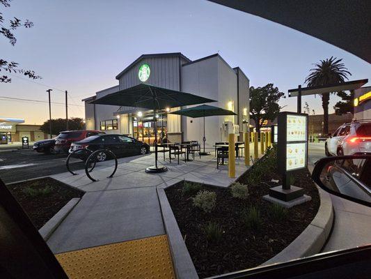 View of the building from the drive thru