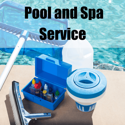 We offer Pool and Spa Service, maintenance, and parts.