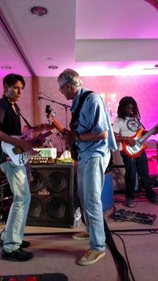 Jamming with rock guitar great Steve Vai.