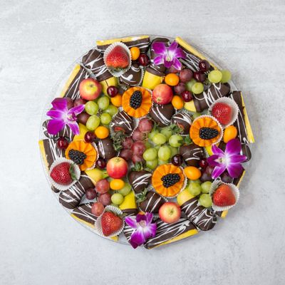 24 Pcs. Chocolate Dipped Fruit Platter: Order Online at www.orchardfruit.com