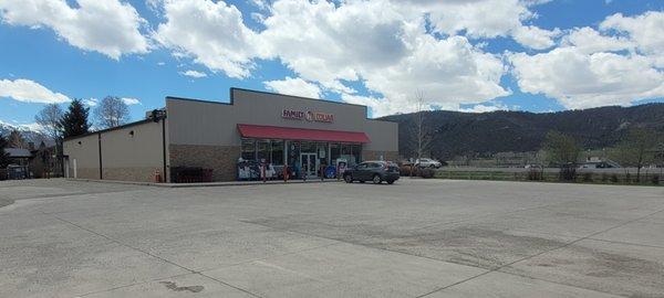 View of the store from the parking lot entrance