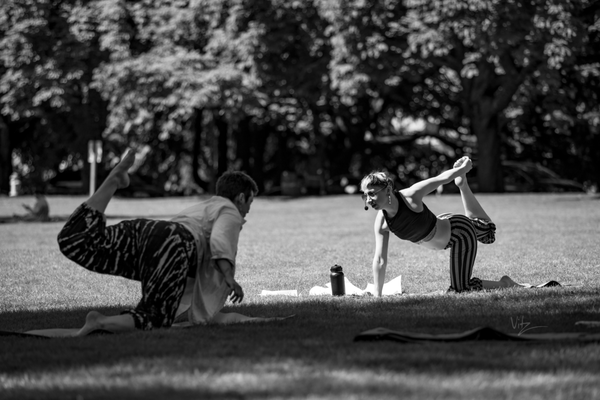 Teaching yoga at Northwest FlowFest 2022