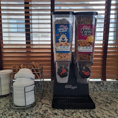 Two types of cereal.