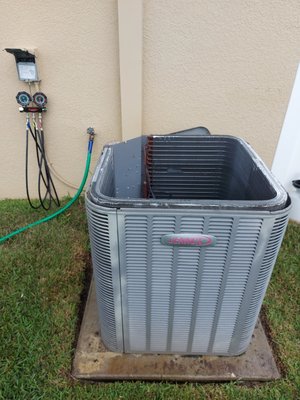 Cleaning you A/C unit helps it work more efficiently