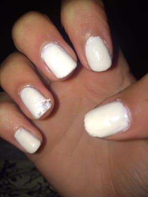 this is a picture of my nails the same day I got back