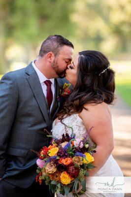 Bride and Groom at Del Rio Country Club  Photo by: Monica Dawn Photography www.monicadawn.com