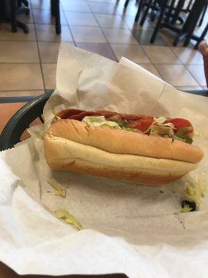 Spicy Italian sub.