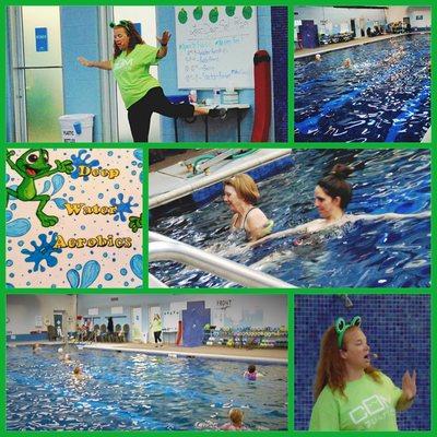 Deep Water Aerobics is offered at several times of the day, each day of the work week.