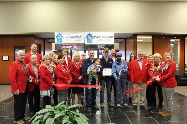 Ribbon cutting at the Hot springs chamber of Commerce