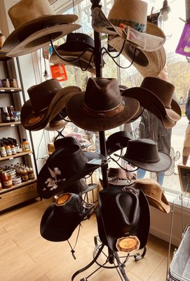 Leather cowboy hats