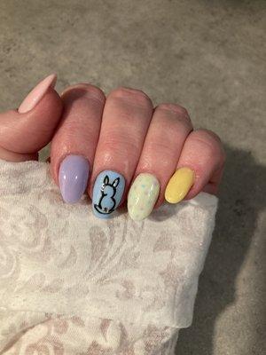 Easter bunny nails