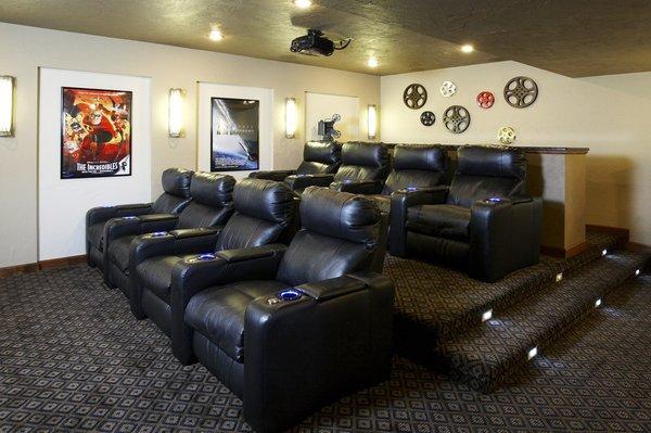 Rustic Basement Remodel: Home Theater