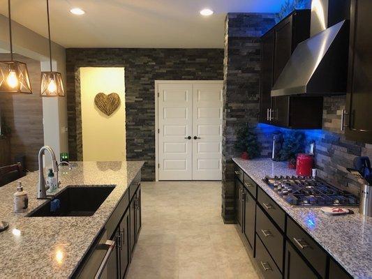 Kitchen and pantry wall