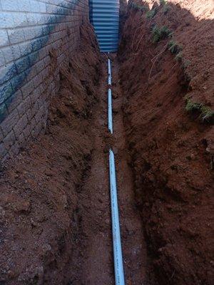 Drainage to daylight for Egress well