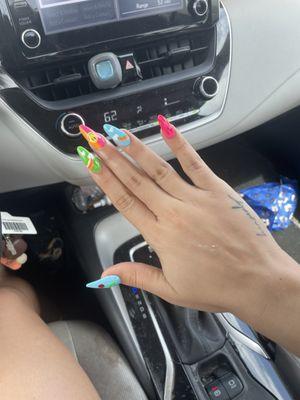 Nails I did for Ibiza - nail retention lasted me for 1 month