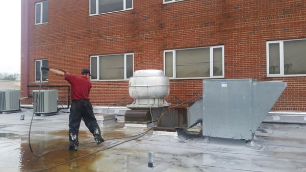 Detailed cleaning of kitchen hood exhaust systems!