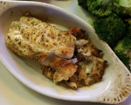 Broiled Haddock stuffed with Crabmeat