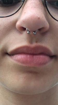 Septum piercing (done by Andy)