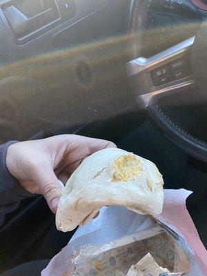 Turkey sausage breakfast burrito