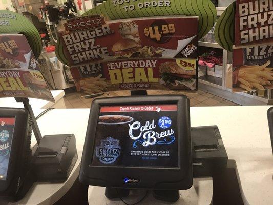 Self serve touch screen ordering system.