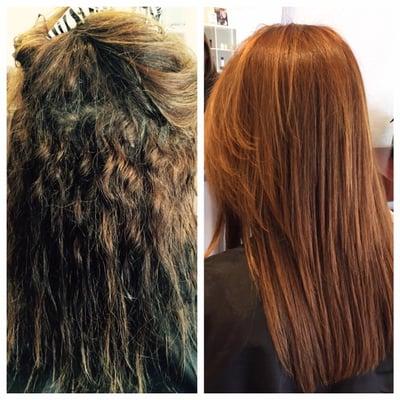 Color and Keratin Straightening