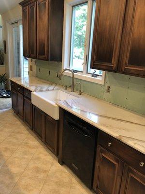 Kitchen sink countertop