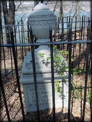 the urn and gravesite.