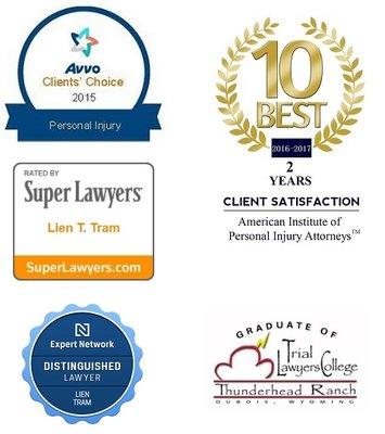 Lien Tram is a nationally recognized lawyer selected by numerous organizations for her stellar accomplishments and client satisfaction.