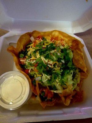 Best Taco Salad in town on Mondays for $8.00.