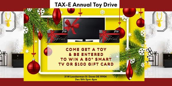 Joins us at TAX-E on Friday December 18th at 5pm-8pm.  TAX-E got you covered for the holidays!!!!!