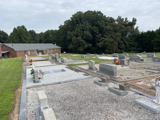 We currently service this entire church cemetery in Winder.