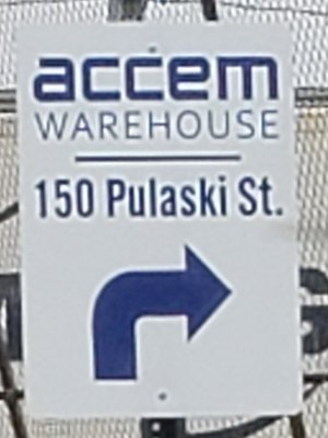 We are INSIDE the ACCEM Warehouse Building on Pulaski