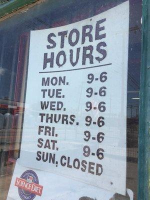 Store hours